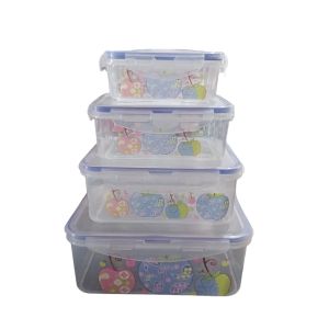 CONJUNTO DE POTES RETANGULAR FRATELLI DECORADO