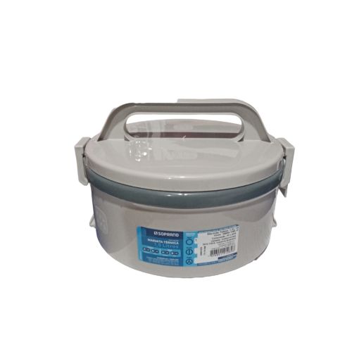 MARMITA TÉRMICA SOPRANO TAKCOR SEM DIVISÓRIA 1,5L CINZA