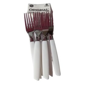 GARFO DE MESA COLOR ORIGINAL 6 PEÇAS BRANCO