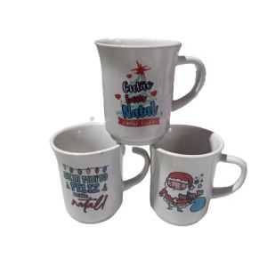 CANECA AMERICANA BRANCA DEC NATAL 220 ML