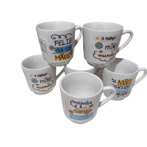 CANECA LISA BRANCA DIA DAS MÃES 200ML