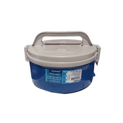 MARMITA TÉRMICA SOPRANO TAKCOR SEM DIVISÓRIA 1,5L AZUL