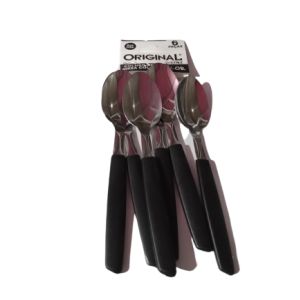 COLHER DE MESA COLOR ORIGINAL PRETA 6 PEÇAS