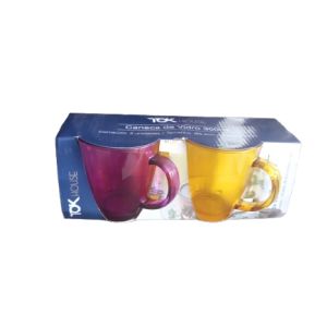 Kit Caneca de vidro 2 peças