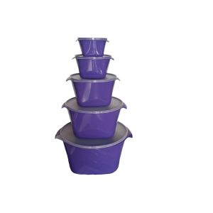 KIT RUBI LILÁS ACQUAMAR 5 PÇS 10L, 6L, 2,8L, 1,1L, 500ML