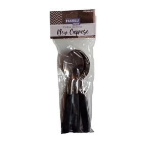 COLHER DE MESA NEW CAPRESE PRETO 06PCS FRATELLI