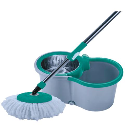 MOP COM BALDE E ESFREGAO CESTO INOX 12L
