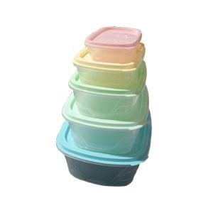 kit pote 5 peças retangular