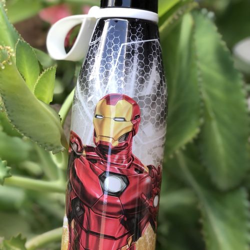 GARRAFA ABRE FÁCIL HOMEM DE FERRO 530ML PLASÚTIL