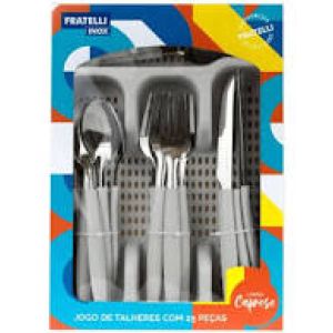 JOGO DE TALHERES 25 PÇS CAPRESE CINZA FRATELLI